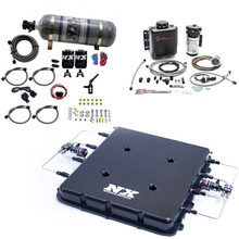 Nitrous Express 20939BMF-12 - Nitrous & Water Injection Kit w/Billet LT4 Supercharger Lid w/12lb Bottle