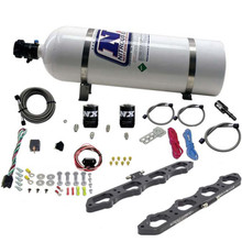 Nitrous Express 20956-15 - Ford Coyote 5.0L V8 Nitrous Wet Port Plate Kit w/15lb Bottle
