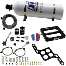 Nitrous Express 55170-15 - 4500 RNC Conventional Nitrous Plate Kit w/.375in Solenoid w/15lb Bottle