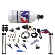 Nitrous Express 60033P - Three Cyl Piranha Nitrous Kit w/2.5lb Bottle