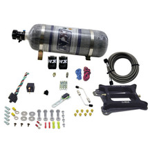 Nitrous Express 50045-12 - 4150 4-BBL/Alcohol Nitrous Kit (100-500HP) w/Composite Bottle