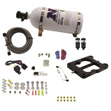 Nitrous Express 40081-10 - Q-Jet/Holley Spread Bore Hitman Plus Nitrous Kit (50-200HP) w/10lb Bottle