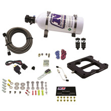 Nitrous Express 40081-05 - Q-Jet/Holley Spread Bore Hitman Plus Nitrous Kit (50-200HP) w/5lb Bottle