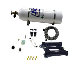 Nitrous Express 40040-15 - 4150 Hitman 4-BBL Nitrous Kit (100-200HP) w/15lb Bottle