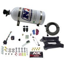 Nitrous Express 40041-10 - 4150 Hitman Plus 4-BBL Nitrous Kit (50-200HP) w/10lb Bottle