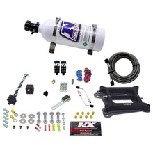 Nitrous Express 40041-05 - 4150 Hitman Plus 4-BBL Nitrous Kit (50-200HP) w/5lb Bottle