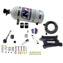 Nitrous Express 30040-10 - 4150 4-BBL/Gasoline Nitrous Kit (50-300HP) w/10lb Bottle