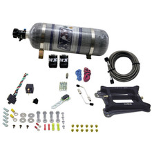 Nitrous Express 30040-12 - 4150 4-BBL/Gasoline Nitrous Kit (50-300HP) w/Composite Bottle