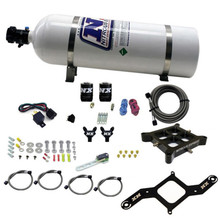 Nitrous Express 60042-15 - 4150 Billet Crossbar Stage 6 Nitrous Kit (50-300HP) w/15lb Bottle