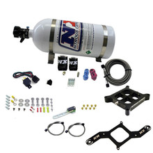 Nitrous Express 63840-10 - 4150 Single Entry Crossbar Plate RNC Nitrous Kit (250-750HP) w/10lb Bottle