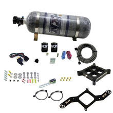 Nitrous Express 63040-12 - 4150 Single Entry Billet Crossbar Nitrous Plate Kit (50-300HP) w/Composite Bottle