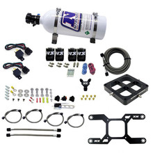 Nitrous Express 66047-05 - Dominator Dual Stage Billet Crossbar Nitrous Kit (50-300 & 100-500HP) w/5lb Bottle