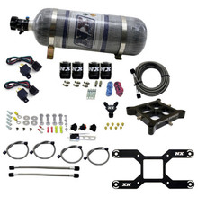 Nitrous Express 66042-12 - 4150 Dual Stage Billet Crossbar Nitrous Kit (50-300 & 100-500HP) w/Composite Bottle