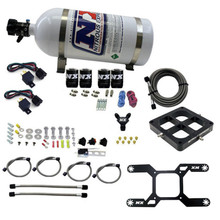 Nitrous Express 66047-10 - Dominator Dual Stage Billet Crossbar Nitrous Kit (50-300 & 100-500HP) w/10lb Bottle