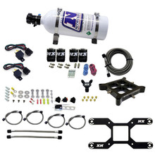 Nitrous Express 66042-05 - 4150 Dual Stage Billet Crossbar Nitrous Kit (50-300 & 100-500HP) w/5lb Bottle