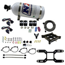Nitrous Express 66042-10 - 4150 Dual Stage Billet Crossbar Nitrous Kit (50-300 & 100-500HP) w/10lb Bottle