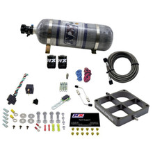 Nitrous Express 63980-12 - Single Entry Crossbar 8500 Based Throttle Body Nitrous Kit w/12lb Composite Bottle