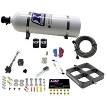 Nitrous Express 63980-15 - Single Entry Crossbar 8500 Based Throttle Body Nitrous Kit w/15lb Bottle