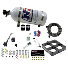 Nitrous Express 63980-10 - Single Entry Crossbar 8500 Based Throttle Body Nitrous Kit w/10lb Bottle
