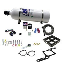 Nitrous Express 63970-15 - Single Entry Crossbar RNC .178 4500 Flange Nitrous Kit (250-650HP) w/15lb Bottle