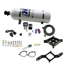 Nitrous Express 63940-15 - Single Entry Crossbar RNC .178 4500 Flange Nitrous Kit (250-650HP) w/15lb Bottle