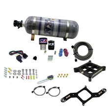 Nitrous Express 63940-12 - Single Entry Crossbar RNC .178 4150 Flange Nitrous Kit (250-650HP) w/Compsite Bottle