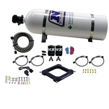 Nitrous Express 67570-15 - 4500 Assassin Plate Pro Power Nitrous Kit (100-500HP) w/15lb Bottle
