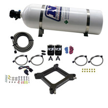 Nitrous Express 67540-15 - 4150 Assassin Plate Pro Power Nitrous Kit (100-500HP) w/15lb Bottle