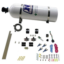 Nitrous Express 80004-15 - 4 Cyl Gas Nitrous Kit (100-250HP) w/15lb Bottle
