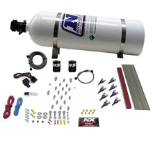 Nitrous Express 80010-15 - GM LT1/LS1 Pro Piranha Nozzle Gas Nitrous Kit w/15lb Bottle