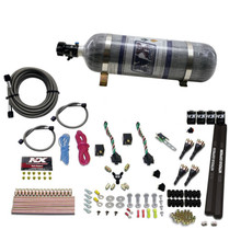 Nitrous Express 90094-12 - 4 Cyl SX2 Nozzle Nitrous Kit (100-300HP x 2) w/Composite Bottle
