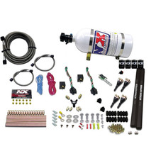 Nitrous Express 90094-10 - 4 Cyl SX2 Nozzle Nitrous Kit (100-300HP x 2) w/10lb Bottle