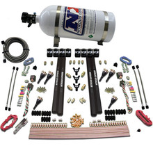Nitrous Express 90096-10 - 6 Cyl SX2 Dual Stage Nozzle Nitrous Kit w/10lb Bottle