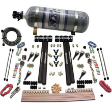 Nitrous Express 90096-12 - 6 Cyl SX2 Dual Stage Nozzle Nitrous Kit w/12lb Bottle