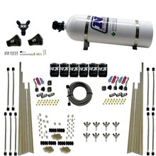 Nitrous Express 80020-15 - 8 Cyl Triple-D Dry Direct Port 3 Stage Dry 6 Solenoids Nitrous Kit w/15lb Bottle