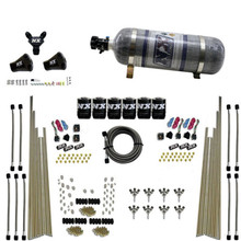 Nitrous Express 80020-12 - 8 Cyl Triple-D Dry Direct Port 3 Stage Dry 6 Solenoids Nitrous Kit w/12lb Bottle