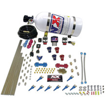 Nitrous Express 92206-10 - Pro-Shk/Gas 2 Fuel 1 Supershark Solenoid Nitrous Kit (200-600HP) w/10lb Bottle