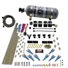 Nitrous Express 92006-12 - Pro-Shk/Gas 4 Solenoids Nitrous Kit (250-650HP) w/Composite Bottle