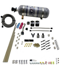 Nitrous Express 93006-12 - 8 Cyl Dry Direct Port 2 Solenoids Nitrous Kit (200-600HP) w/Composite Bottle