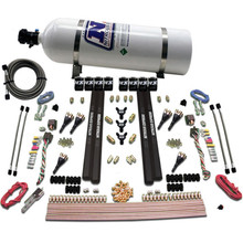Nitrous Express 90096-15 - 6 Cyl SX2 Dual Stage Nozzle Nitrous Kit w/15lb Bottle