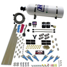 Nitrous Express 90206-15 - Pro-Shk/Gas (200-600HP) 2 Fuel 1 Supershark Solenoid Nitrous Kit w/15lb Bottle