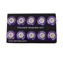 NRG FW-100PP - Fender Washer Kit w/Rivets For Plastic (Purple) - Set of 10