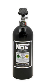 NOS 14730BNOS - Nitrous Bottle; Black Finish; 5 lb.; 16.75 in. x 5.25 in.; Hi-Flow Valve;