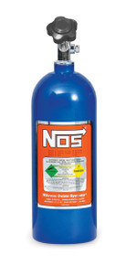 NOS 14730NOS - Nitrous Oxide Bottle - 5 lb - Hi-Flo Valve - Aluminum - Blue Paint - Each