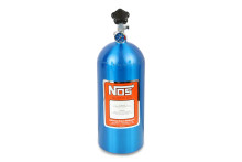 NOS 14745NOS - Nitrous Oxide Bottle - 10 lb - Hi-Flo Valve - Aluminum - Blue Paint - Each