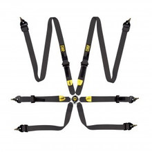OMP Racing DA0-0208-A01-071 - OMP Safety Harness First 2In Black (Fia 8853-2016) Pull Up - Steel Adj