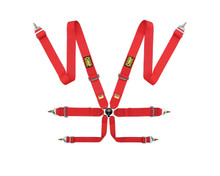 OMP Racing DA0-0204-B01-061 - OMP First 3 Safety Harness Red