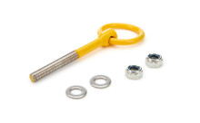 OMP Racing EB0-0571 - Tow Hook - Screw-In - 12 mm x 1.75 Thread - Steel - Yellow Paint - Each