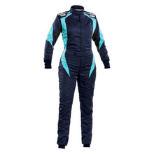 OMP Racing IA0-1854-B02-248-38 - OMP First Elle Overall Navy Blue/Tiffany - Size 38 For Women - (Fia 8856-2018)