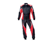 OMP Racing IA0-1859-B01-073-64 - OMP Tecnica Evo Overall My21 Black/Red - Size 64 (Fia 8856-2018)